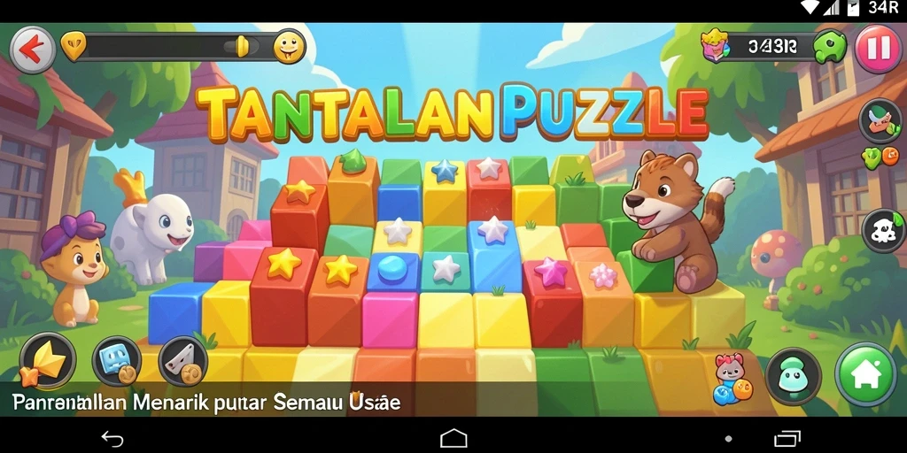 Gameplay 34R menampilkan beragam teka-teki yang menantang.