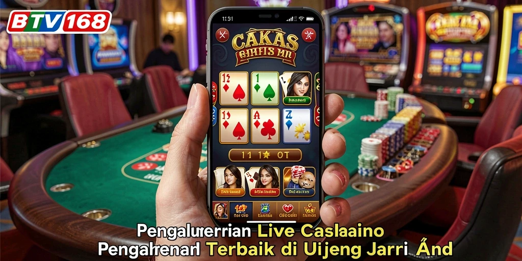Screenshot gameplay BTV168 menampilkan dealer profesional dan suasana kasino yang realistis.