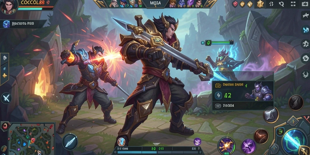 Gameplay seru COCOL88 dengan pertarungan tim yang intens.