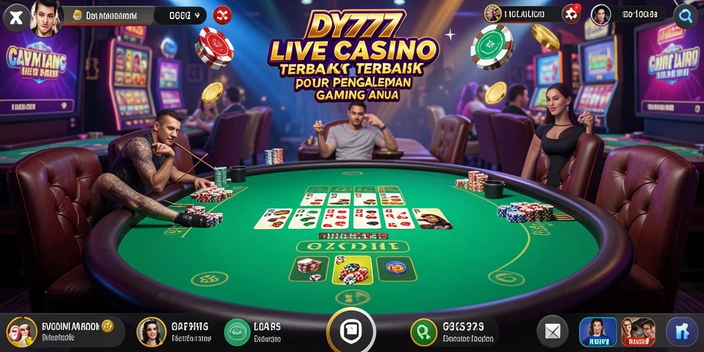 Tampilan gameplay seru di DY777 dengan dealer langsung.