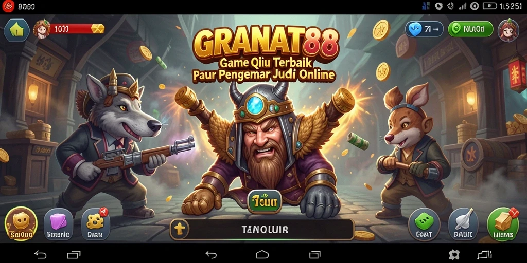Tampilan gameplay QiuQiu yang seru dan interaktif.