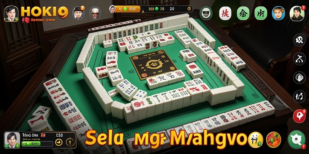 Tampilan gameplay menarik dari HOKI9 dalam permainan Mahjong.