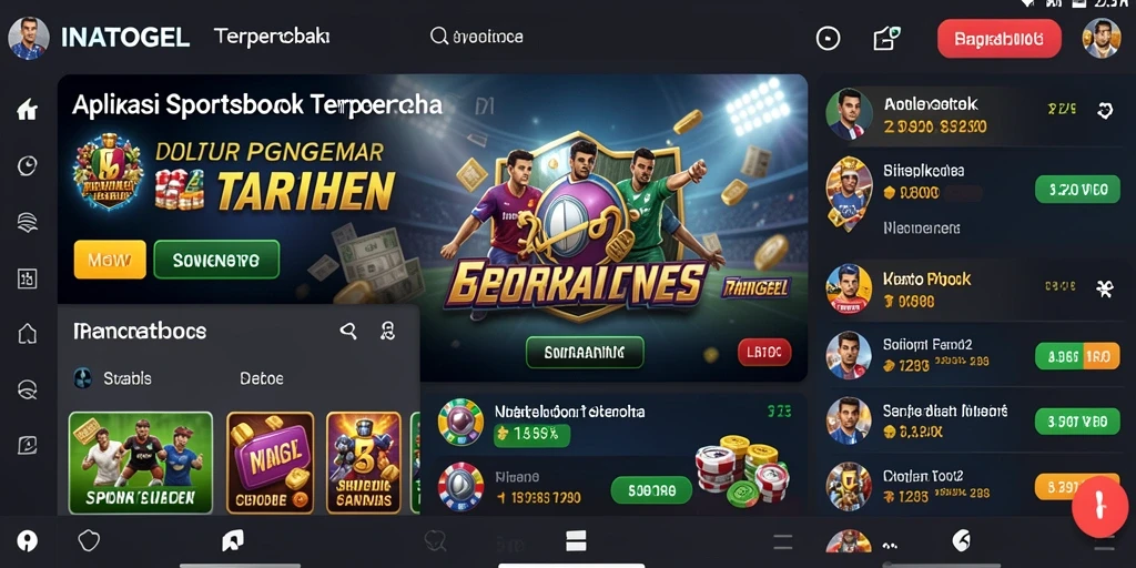Tampilan gameplay Sportsbook yang menarik dan interaktif di INATOGEL.