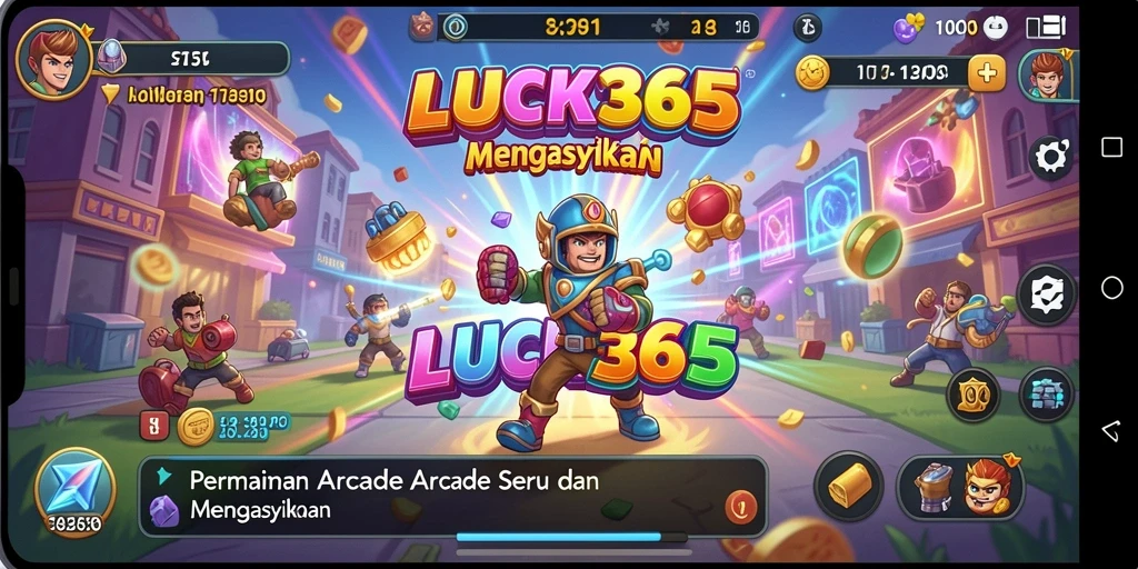 Tampilan gameplay seru dari LUCK365 yang penuh warna.