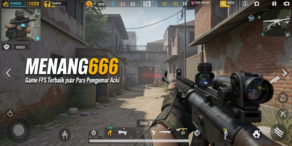 Tampilan aksion mendebarkan dari permainan <strong>MENANG666</strong> yang penuh dengan tantangan FPS.