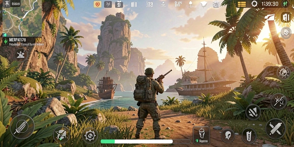 Tangkapan layar gameplay MERPATI178 menunjukkan dunia terbuka yang menarik.