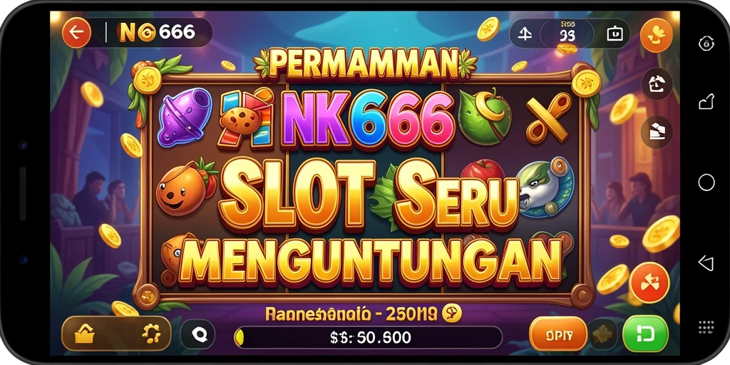 Tampilan gameplay NK666 yang mengesankan dengan animasi slot.