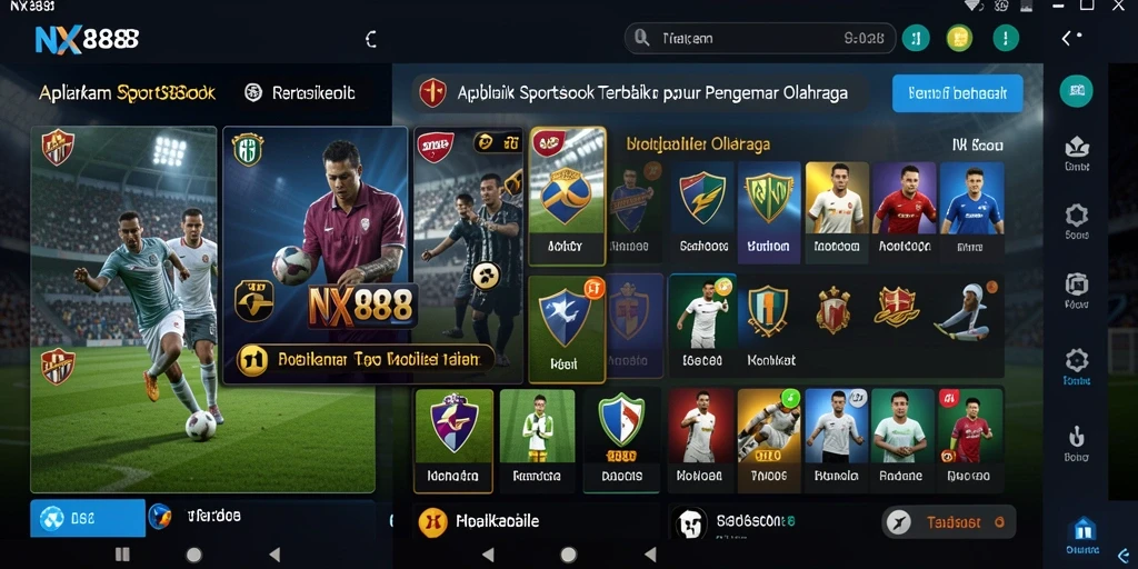 Screenshot gameplay taruhan olahraga NX888 yang menarik dan interaktif.