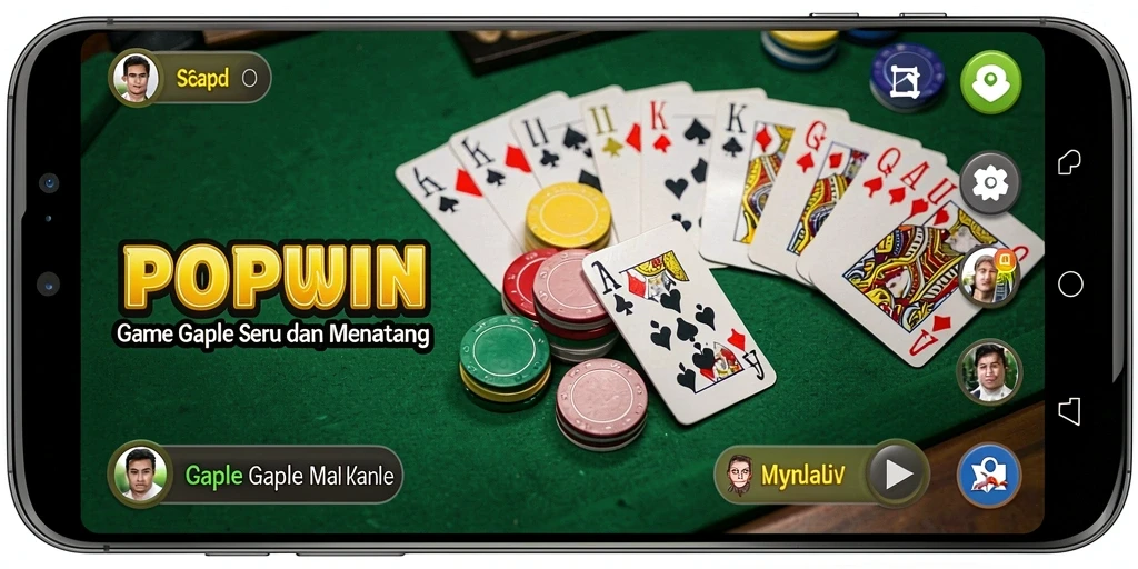 Screenshot gameplay Gaple dari POPWIN yang menarik dan interaktif.