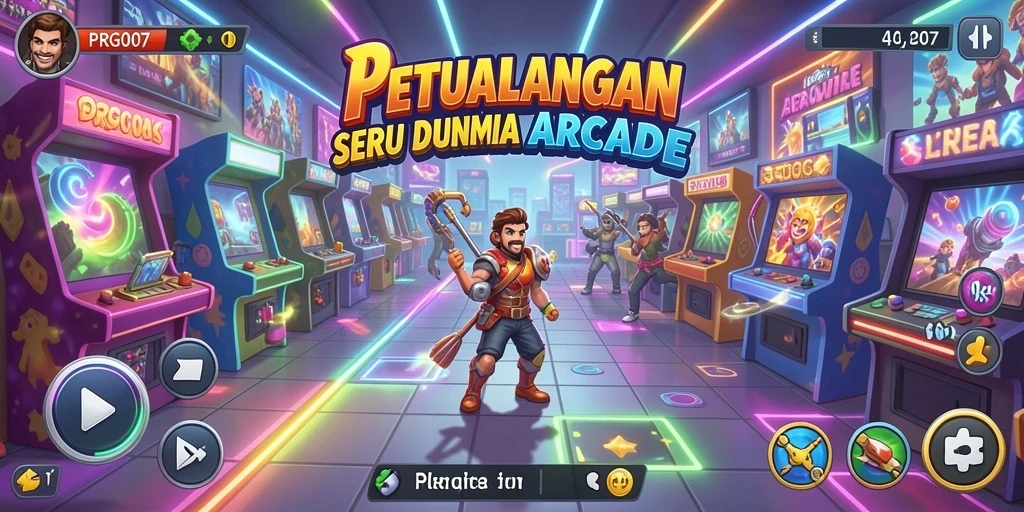 Screenshot gameplay PRG007 menampilkan aksi seru di dunia arcade.