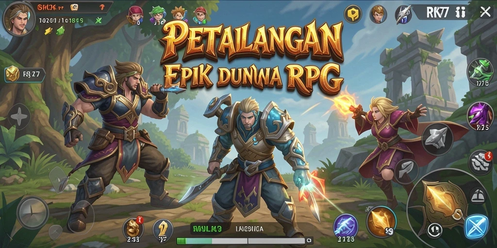 Screenshot RK77 menampilkan aksi pertarungan seru dengan grafis menawan.