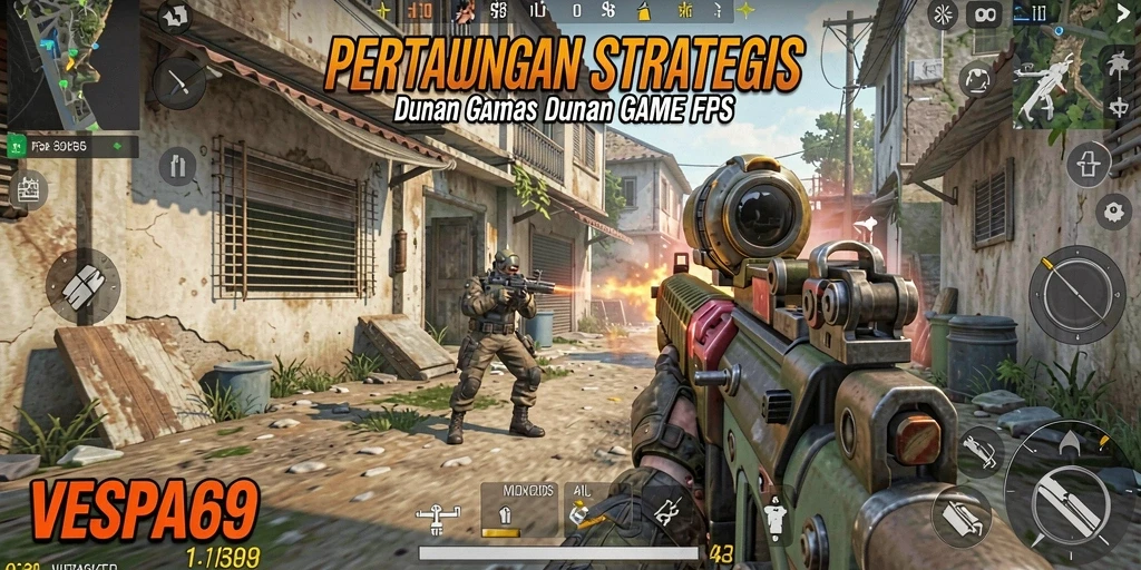 Tampilan gameplay VESPA69 yang mendebarkan dan penuh aksi.